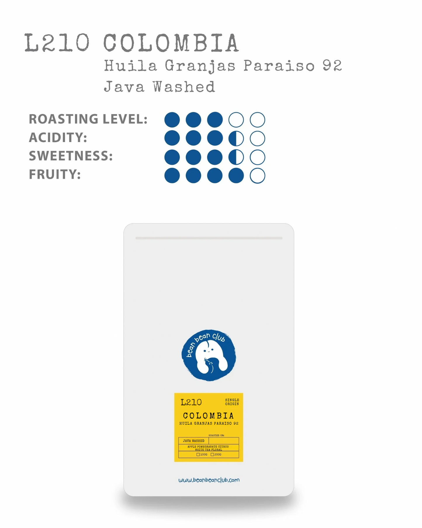 L210 - 哥倫比亞 天堂92莊園 爪哇 水洗