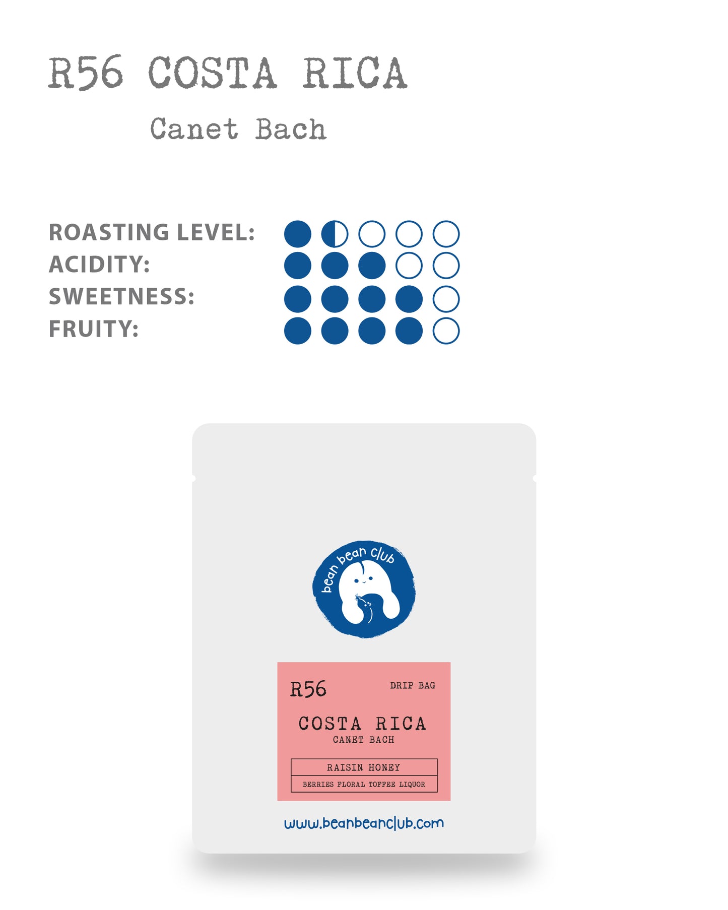 R56 - 哥斯達黎加 卡內特莊園 音樂家系列 巴哈 葡萄乾蜜處理 (Drip Bag)