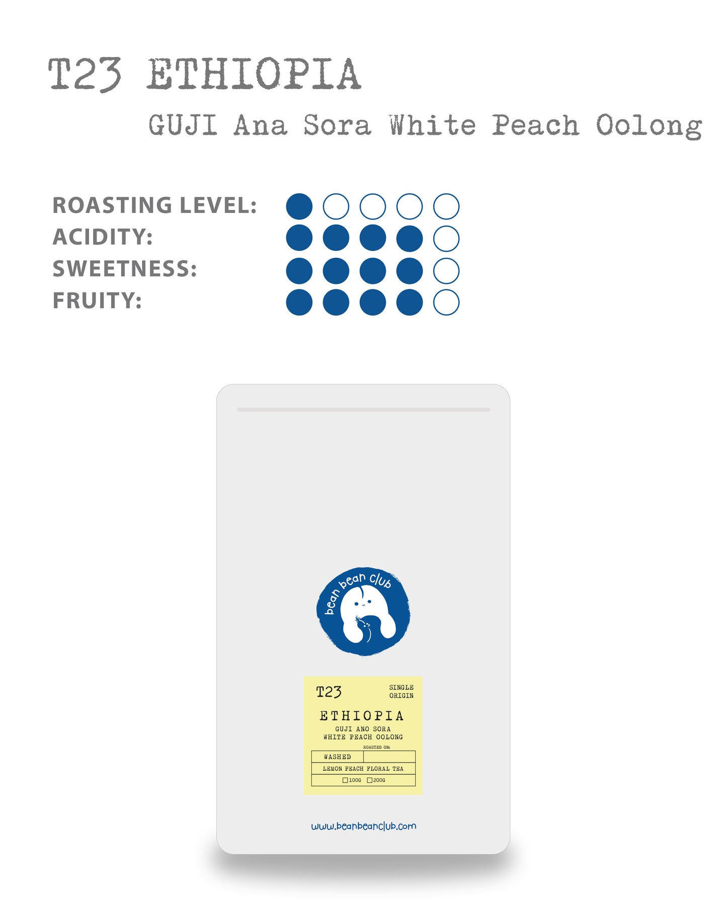 T23 - 埃塞俄比亞 古吉安娜索拉 白桃烏龍 酵素水洗