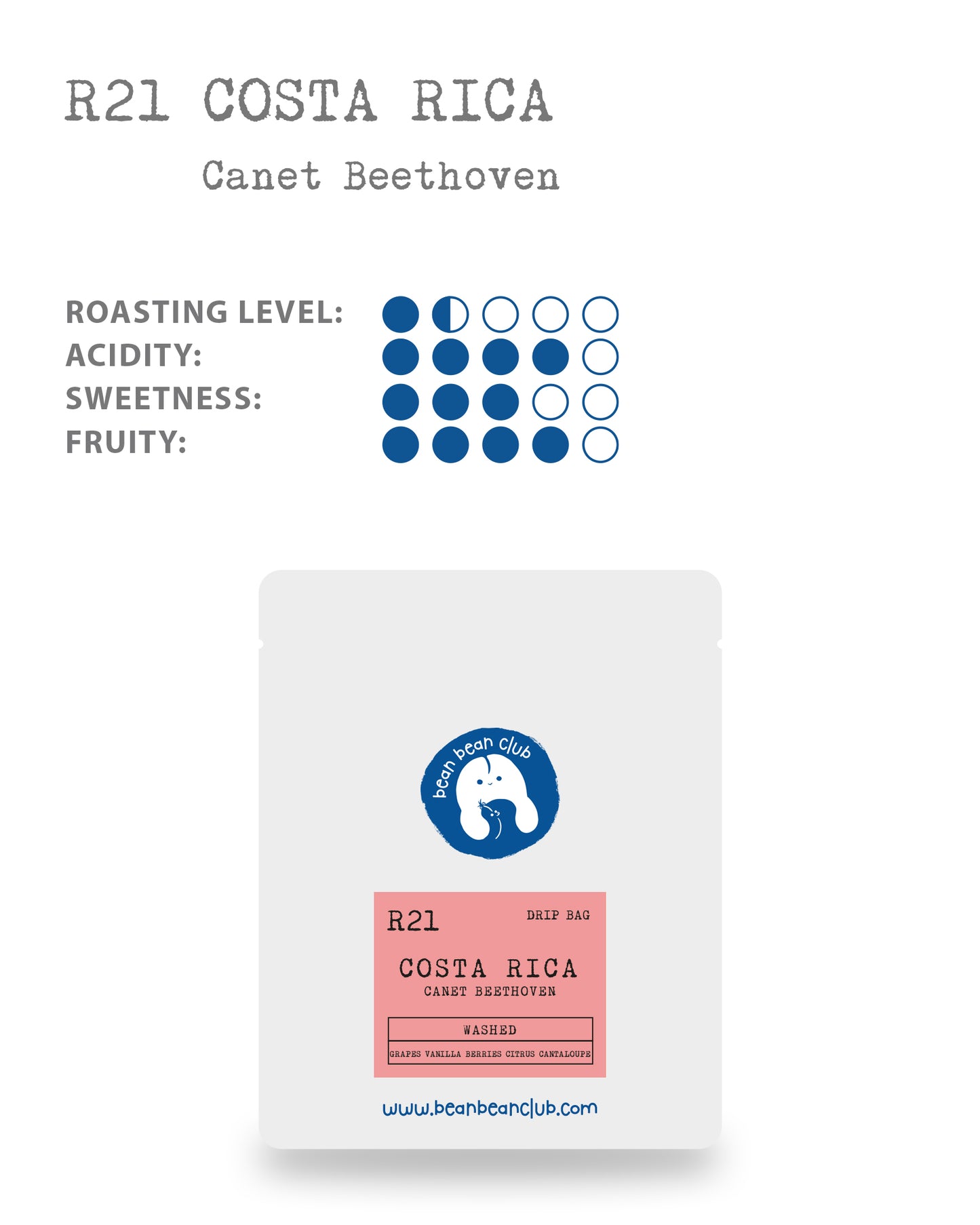 R21 - 哥斯達黎加 卡內特莊園 音樂家系列 貝多芬 水洗 (掛耳包)