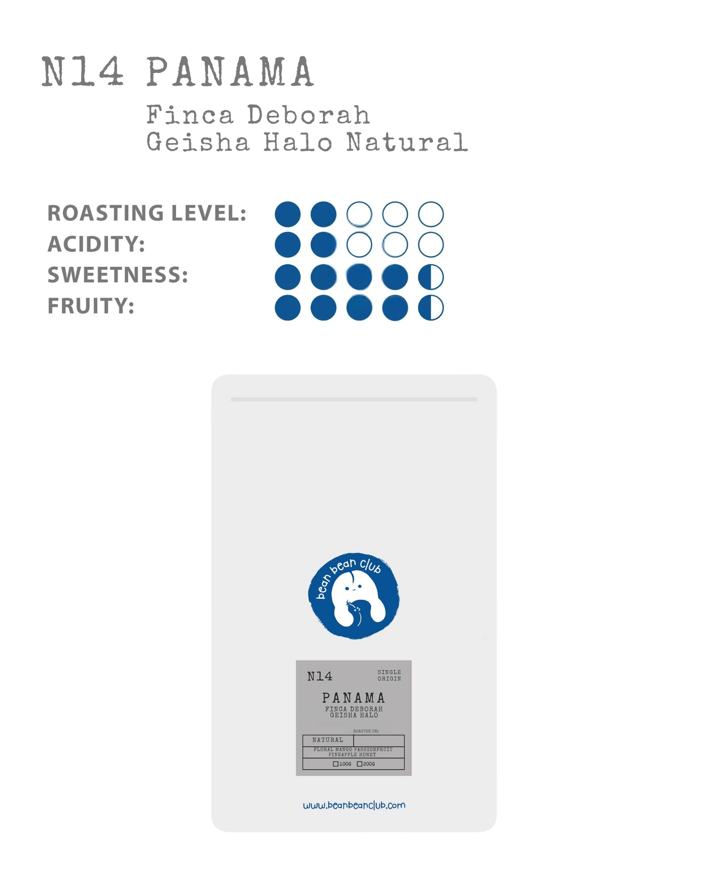 N14 - 巴拿馬 黛博拉莊園 瑰夏 光環 日曬 (少量限定）